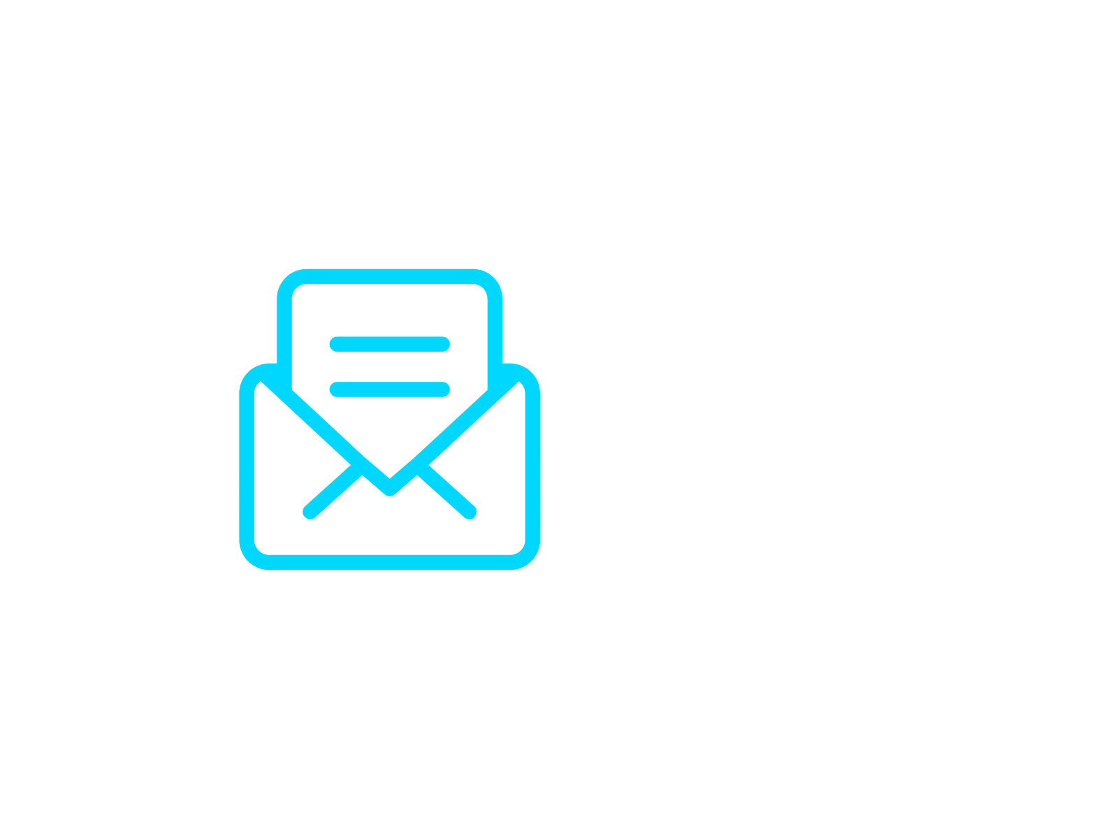 an icon of an open email