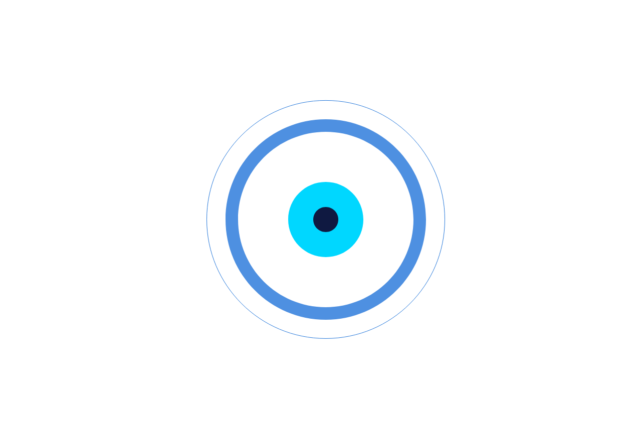an illustration of circles with a dot in the centre