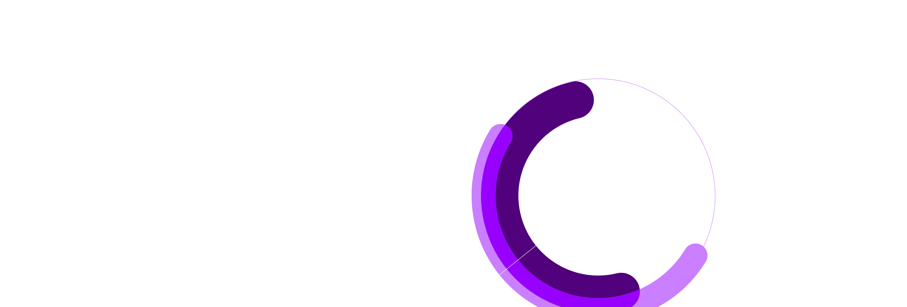 half circular motion in purple illustration