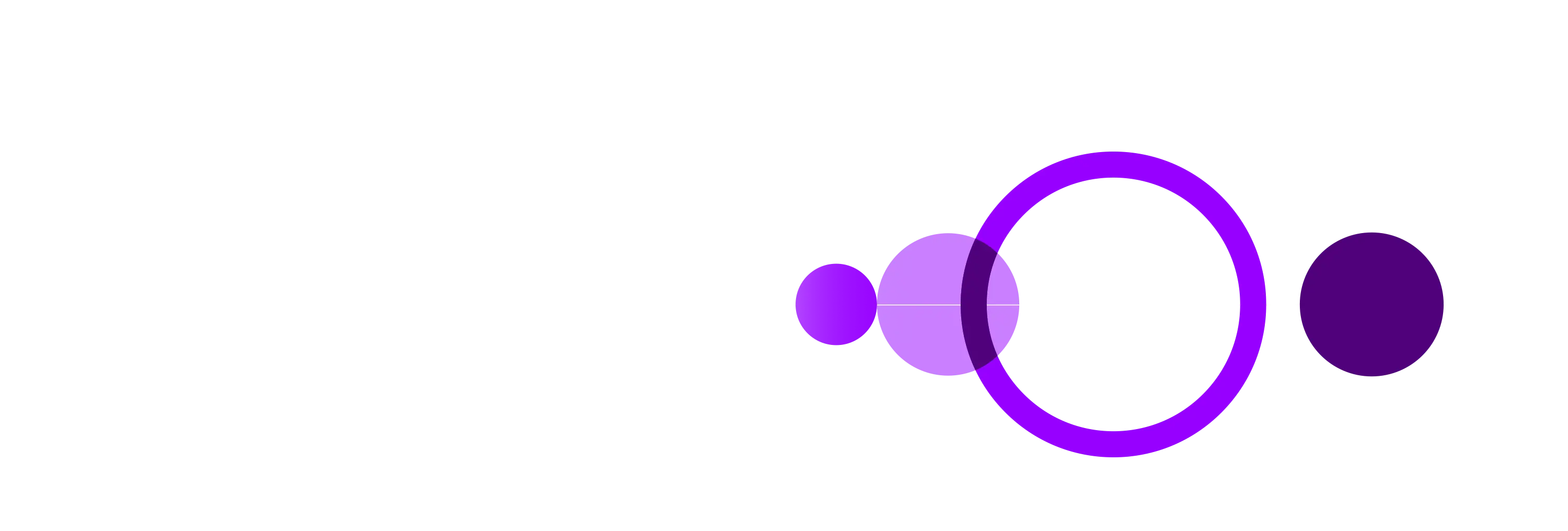 multiple purple circles coming together 