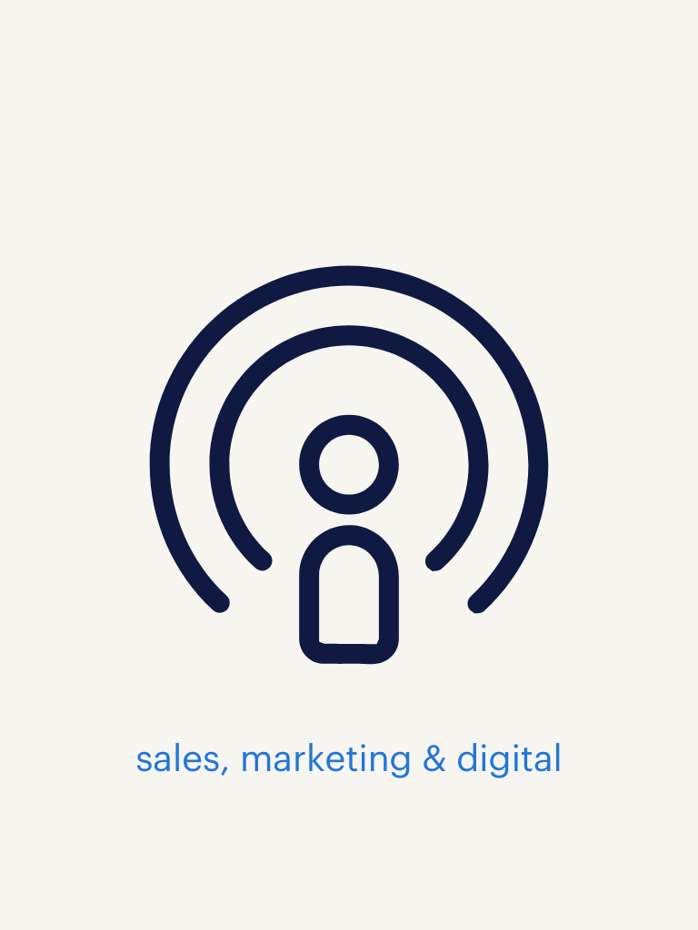 an illustration of a signal with text saying sales, marketing & digital