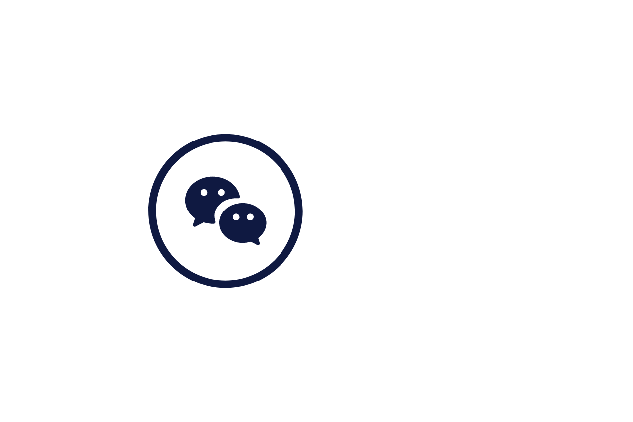 an illustration of speech bubbles inside a circle