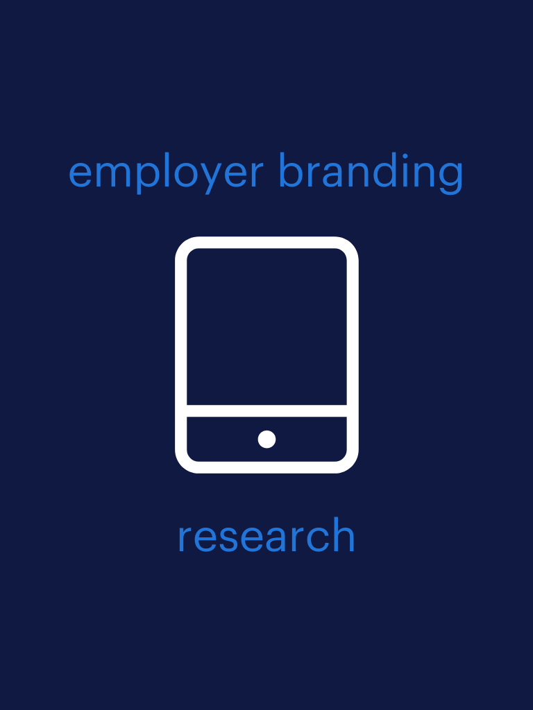 an image of a table with words employer branding research