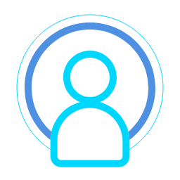 person in circle