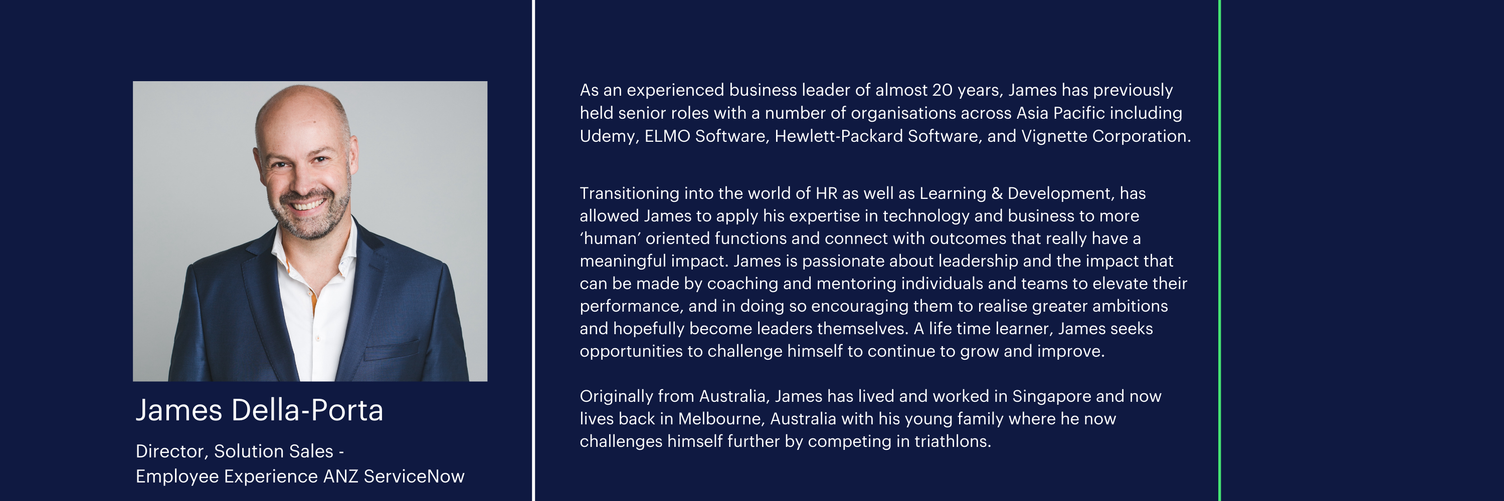 information about the speaker, james information about the speaker, james