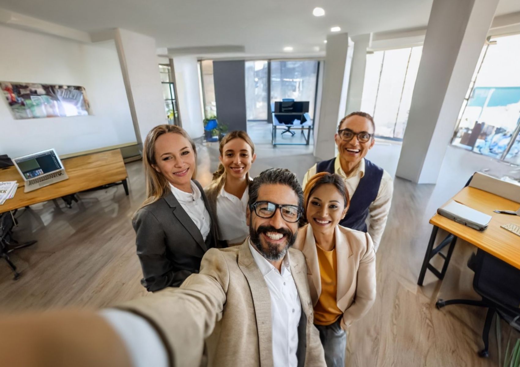 an image of accountants in business attire smiling at the camera