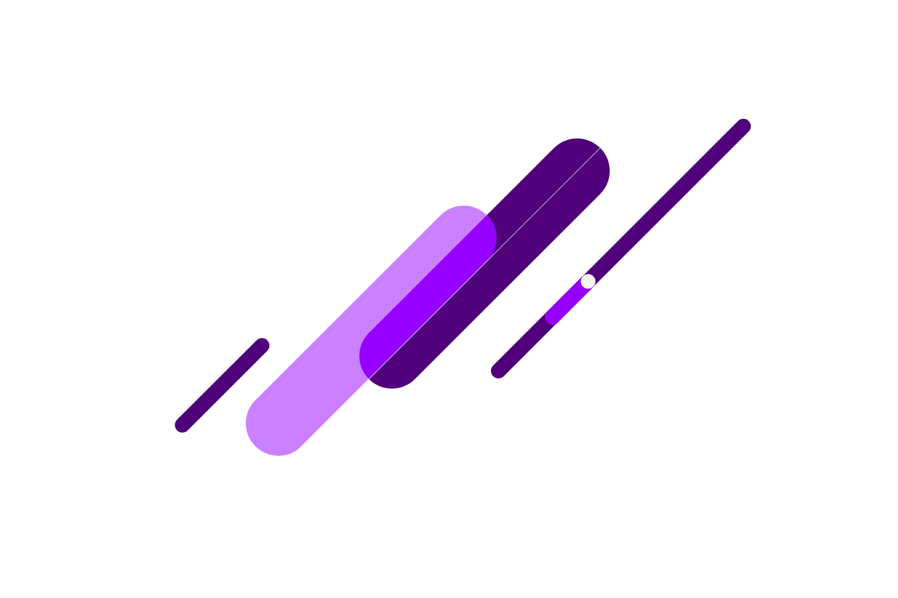 illustration of conical shapes in shades of purple