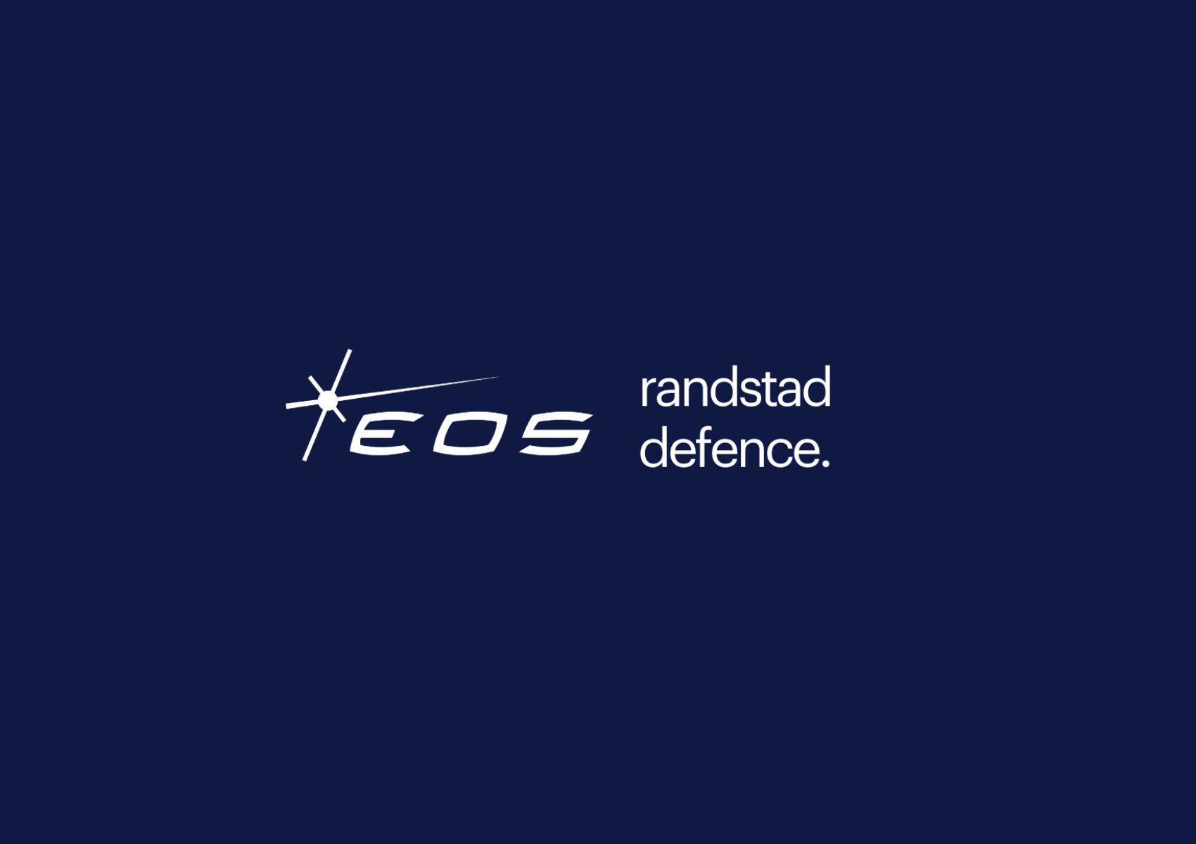an image of the EOS logo with randstad defence