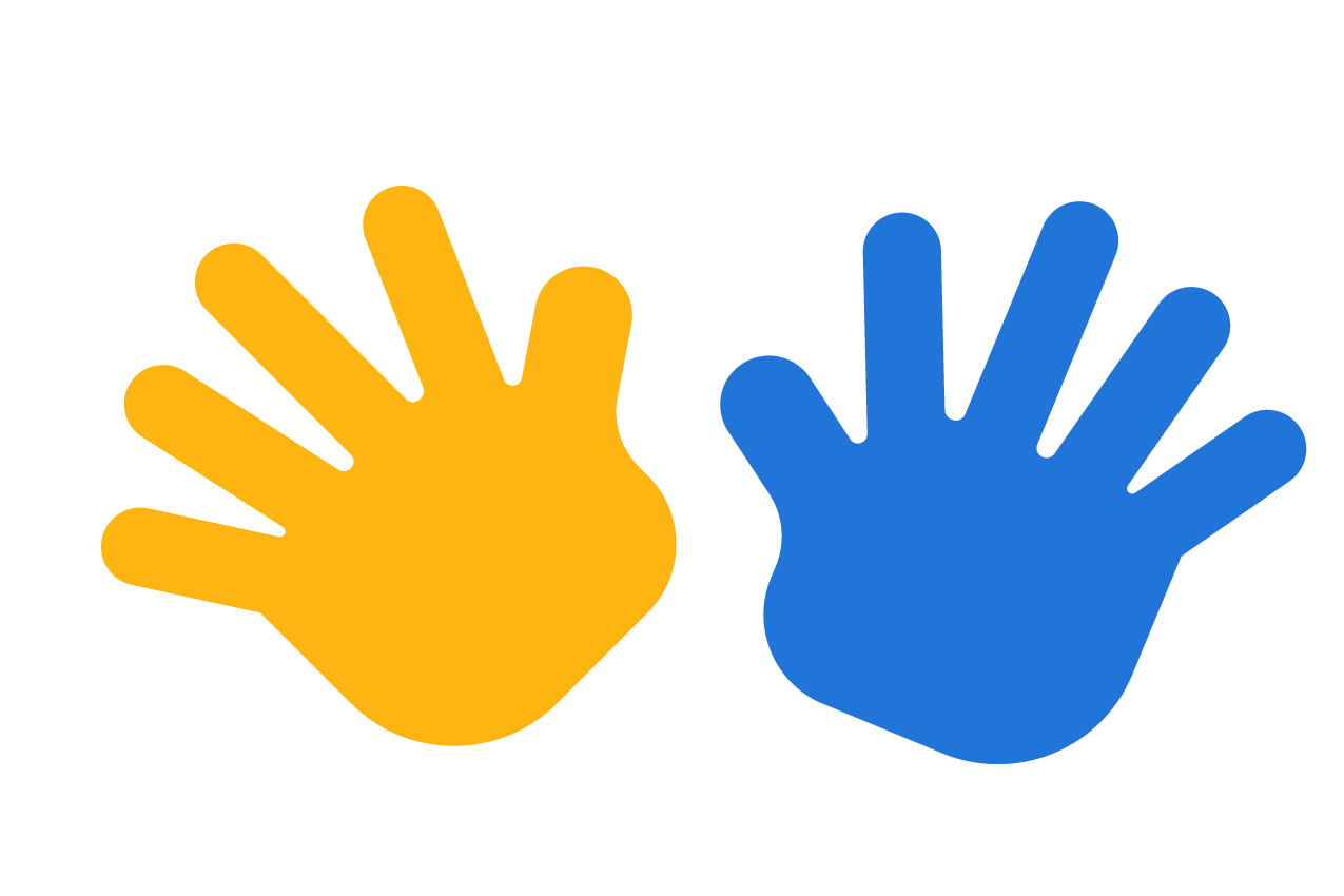 An illustration of child's hands