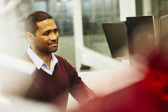 man in office