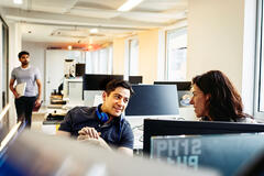 People in conversation