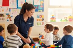 an image of a teacher with kids