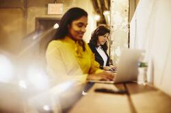 Women working on their laptops
