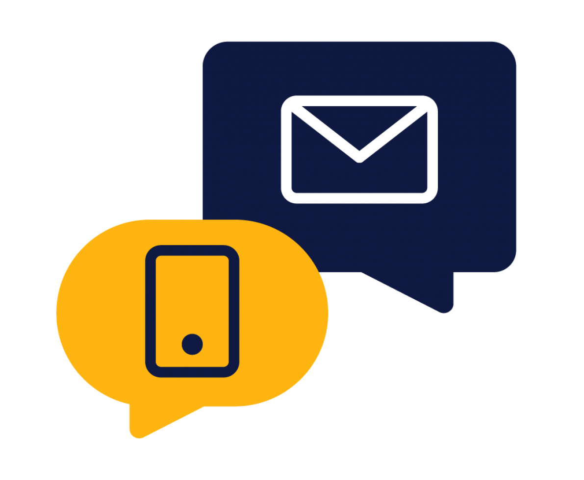 email and phone icons