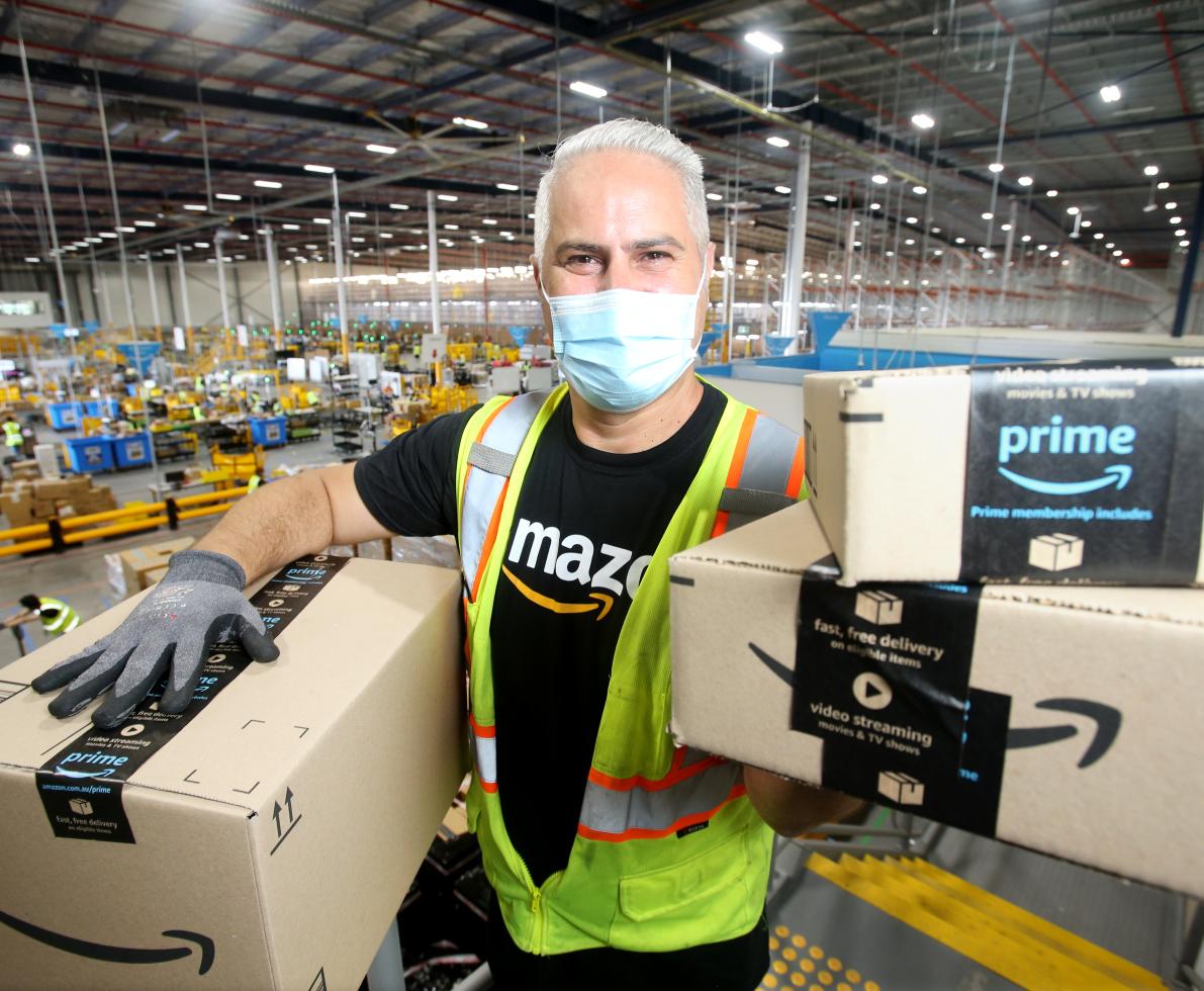 A man working with Amazon