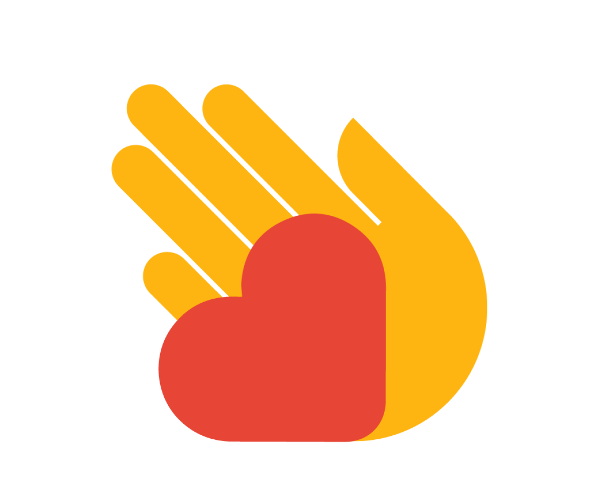 An illustration of a hand holding a heart