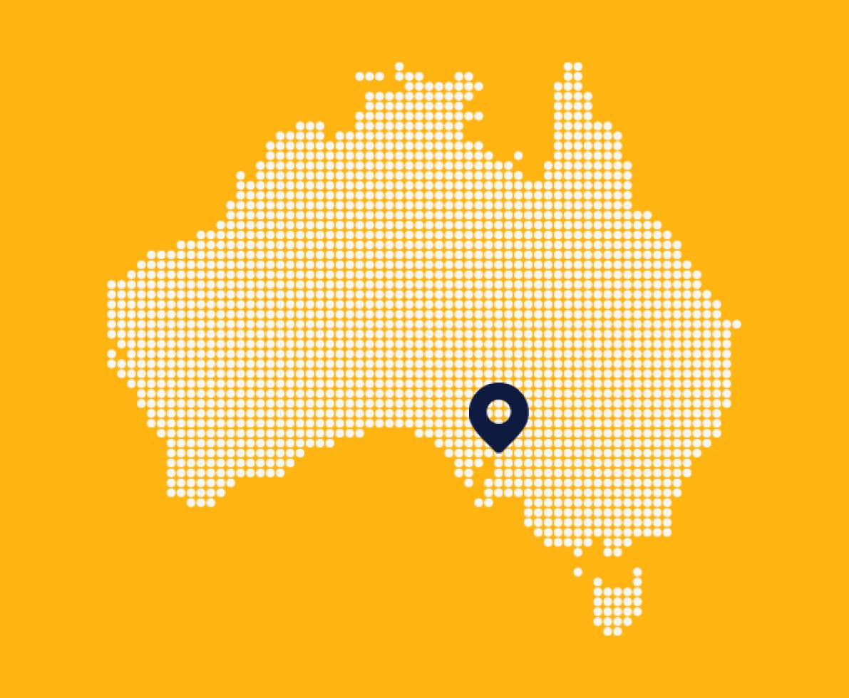 An illustration showing Australia An illustration showing Australia