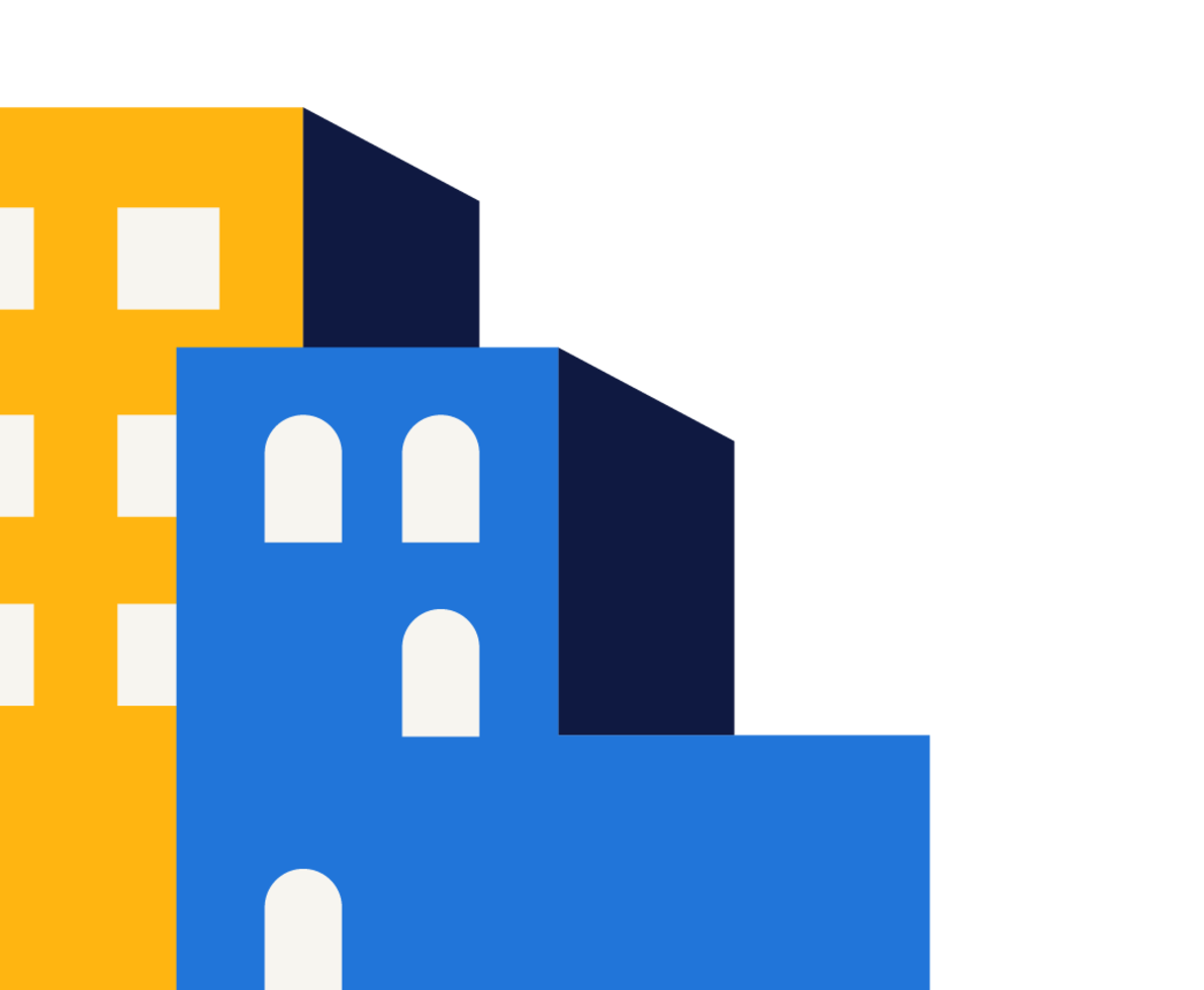 An illustration of an office building