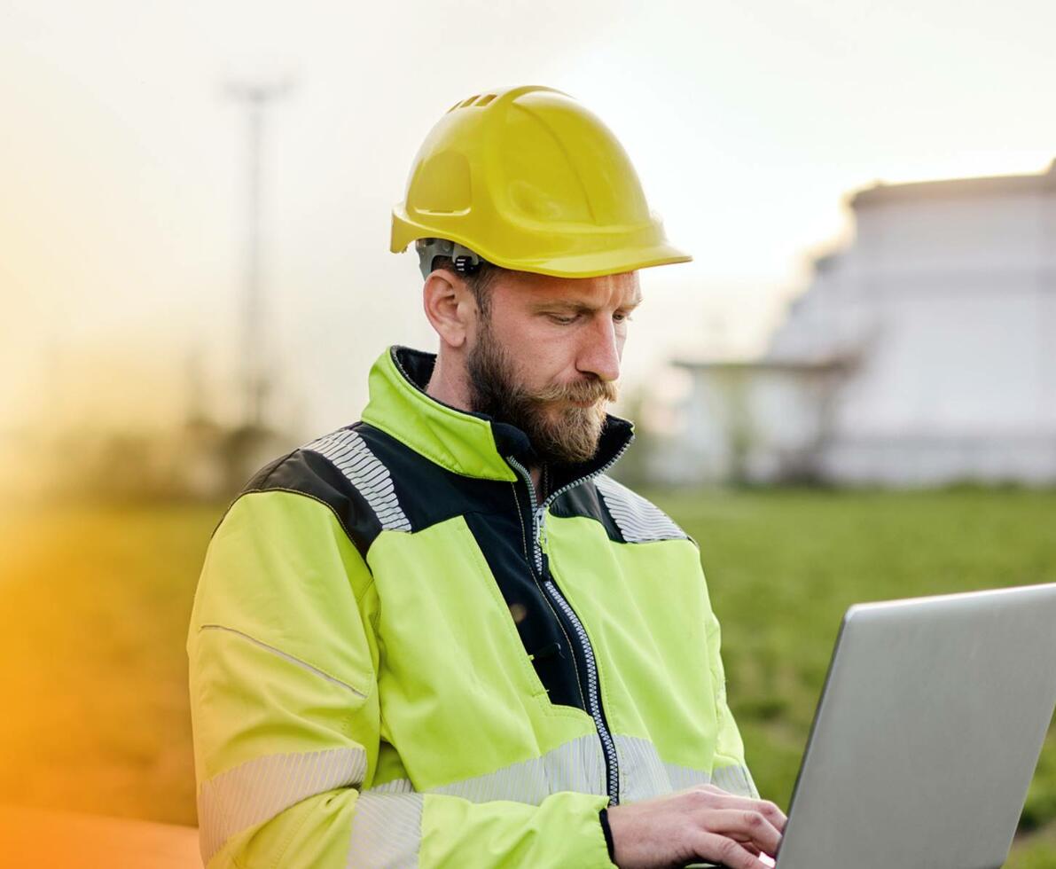 Man working in a hard hat