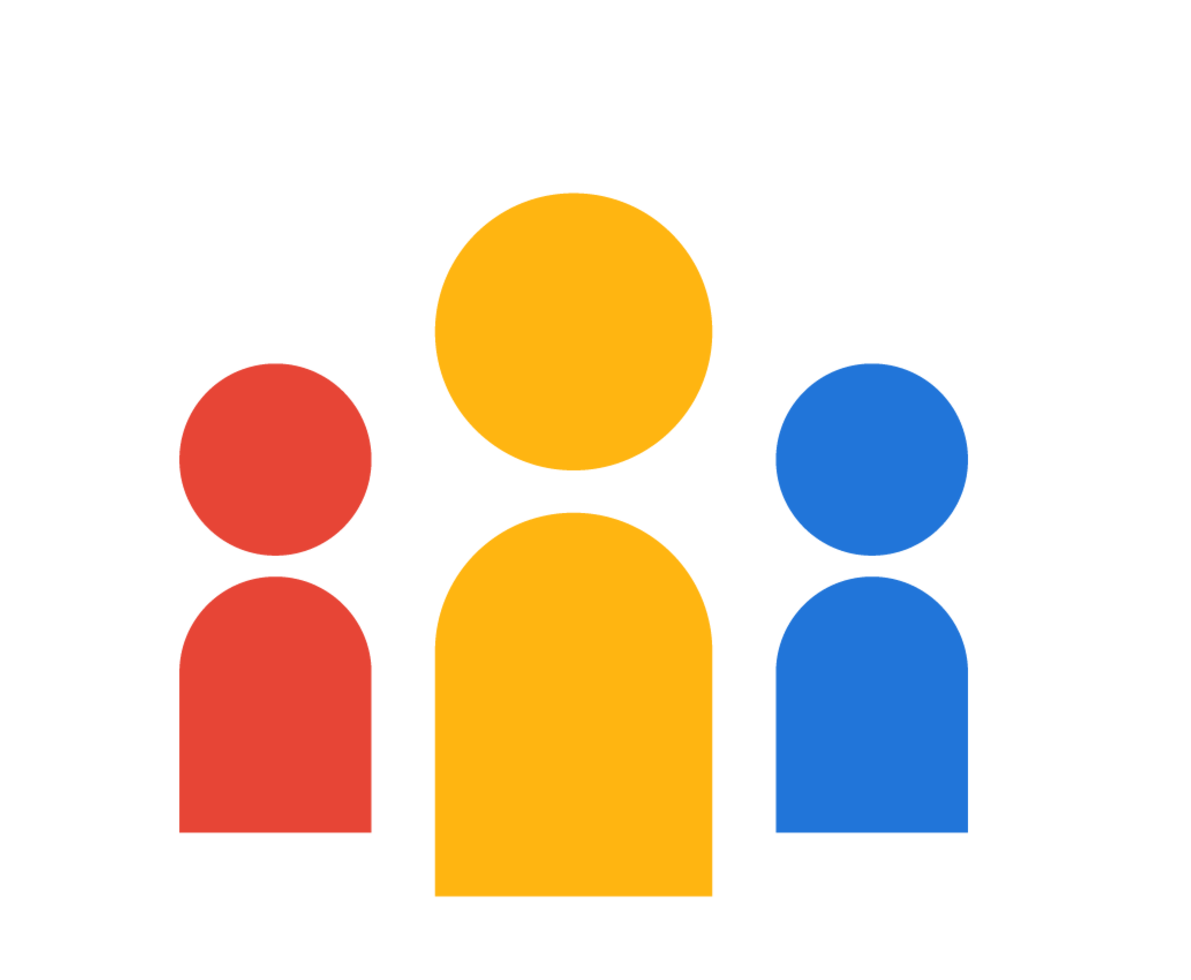 an illustration of three people in different colours an illustration of three people in different colours