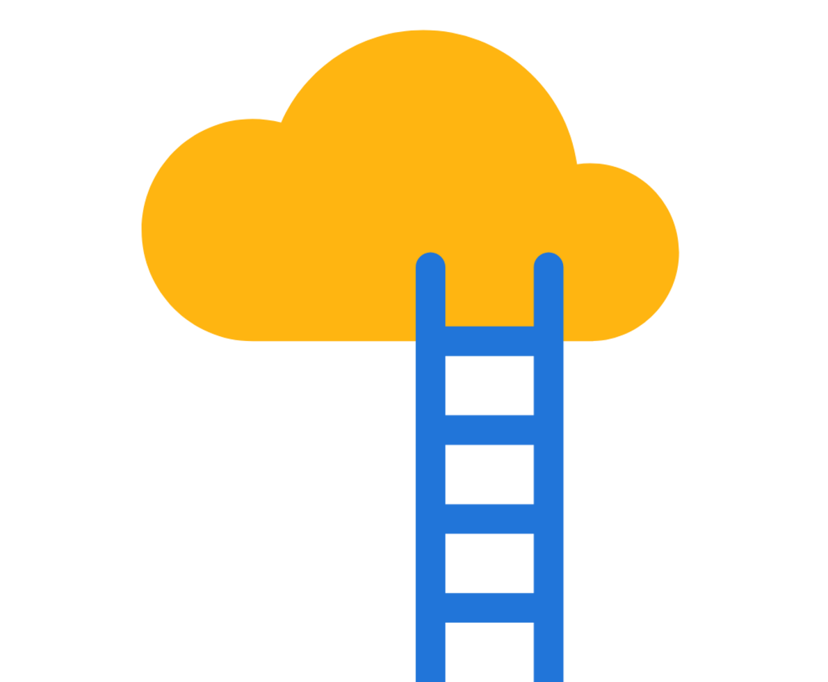 ladder going into a cloud