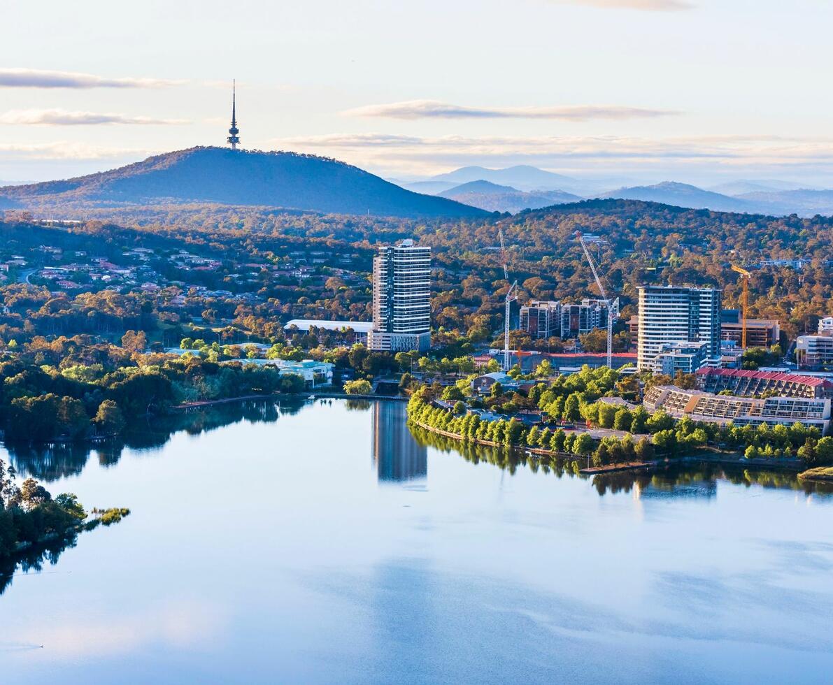 image depicting an aerial view of Canberra