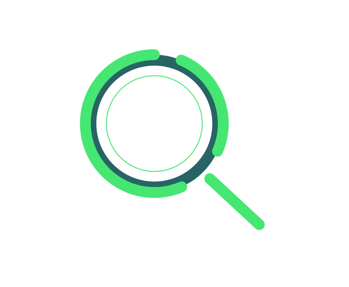 an illustration of a magnifying glass