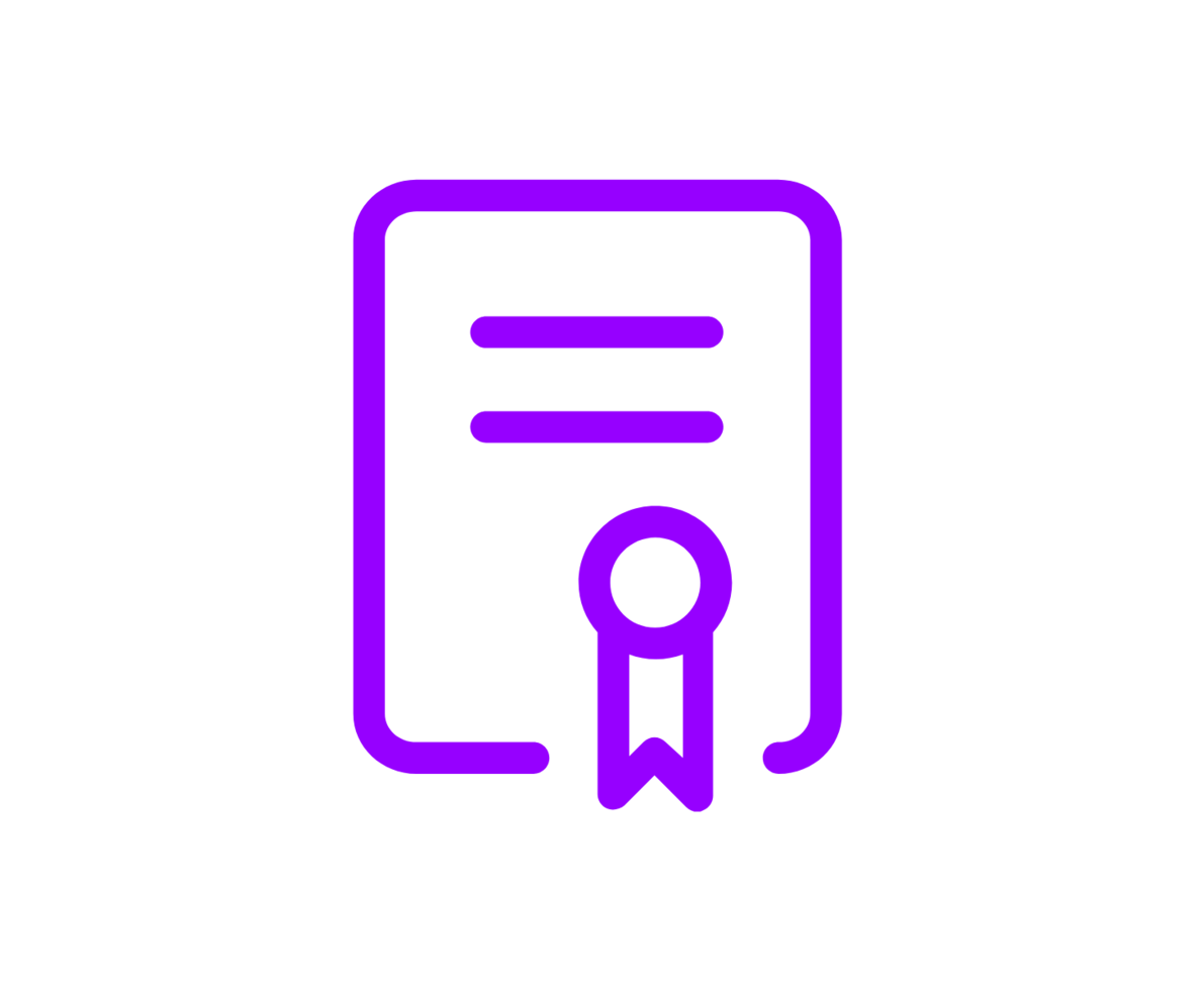 an icon of a certificate