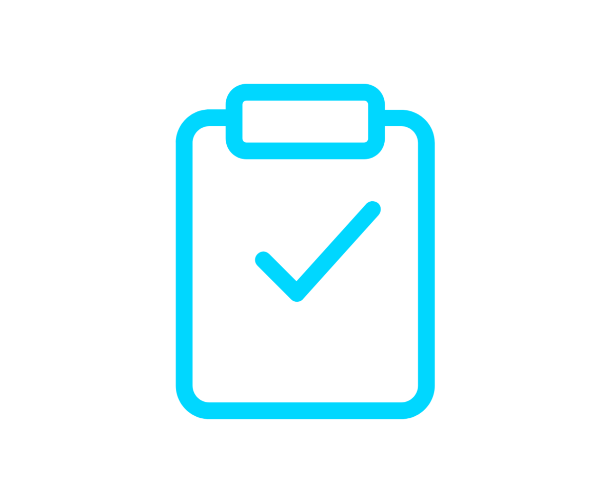an icon of a clipboard with a checkmark