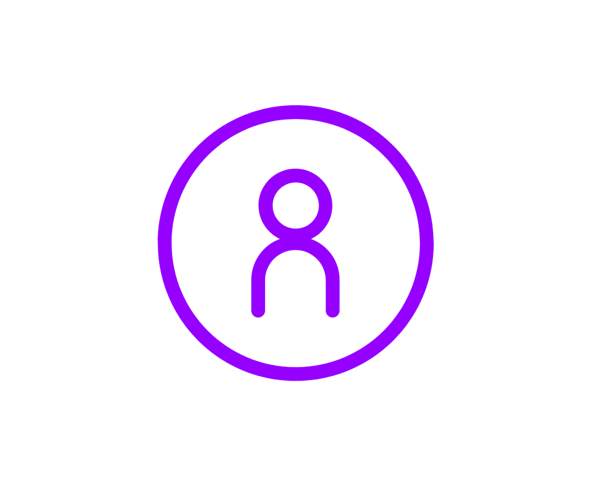 an icon of a person inside a circle