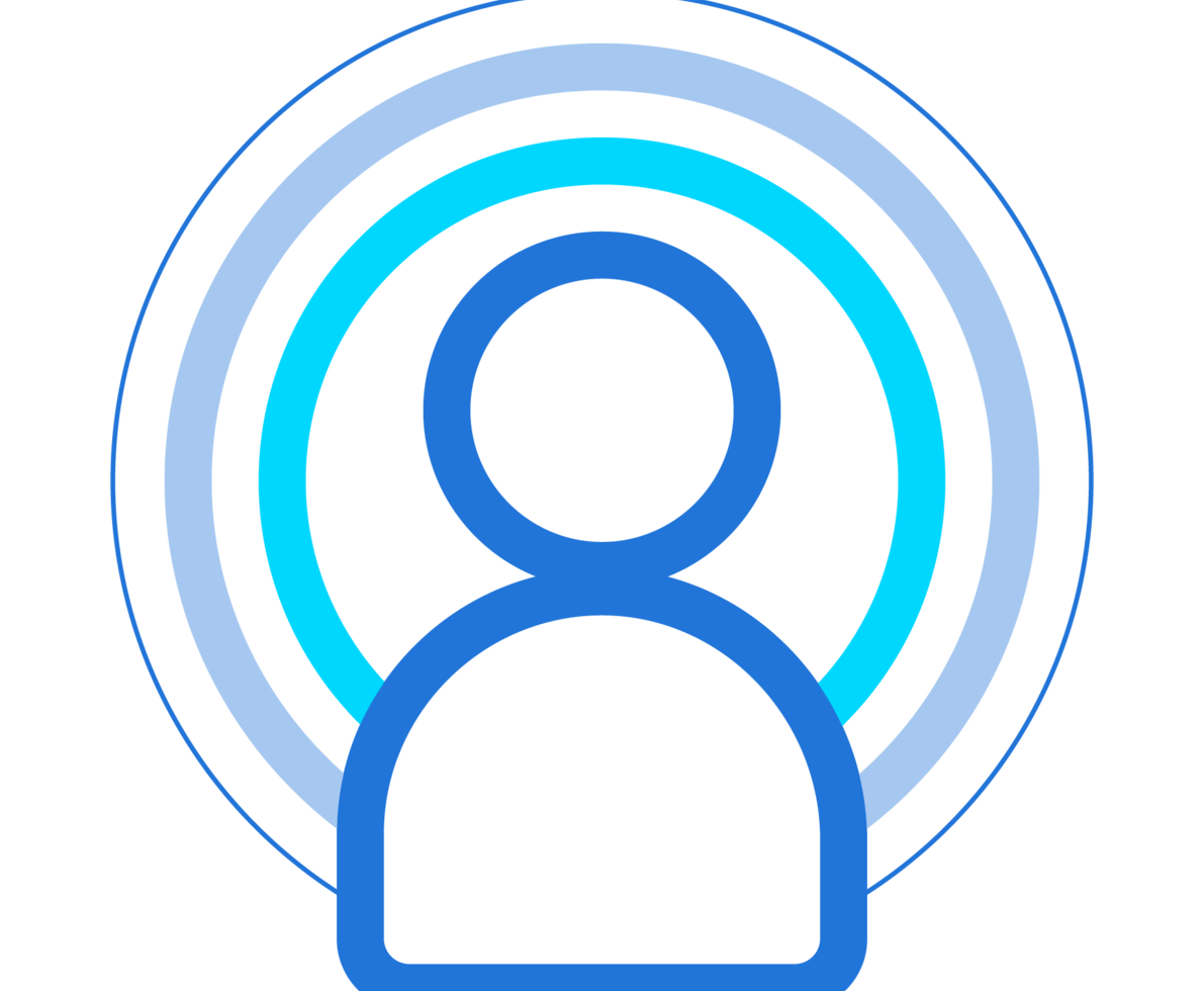illustration of a person in blue