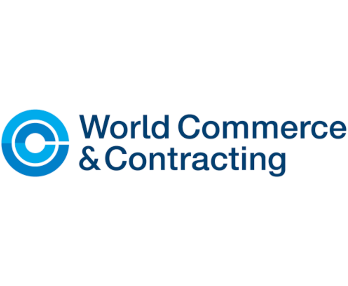 a logo for world commerce & contracting