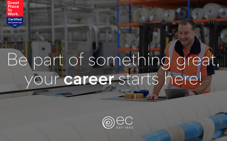 an image of a man smiling with text saying be part of something great you're career starts here