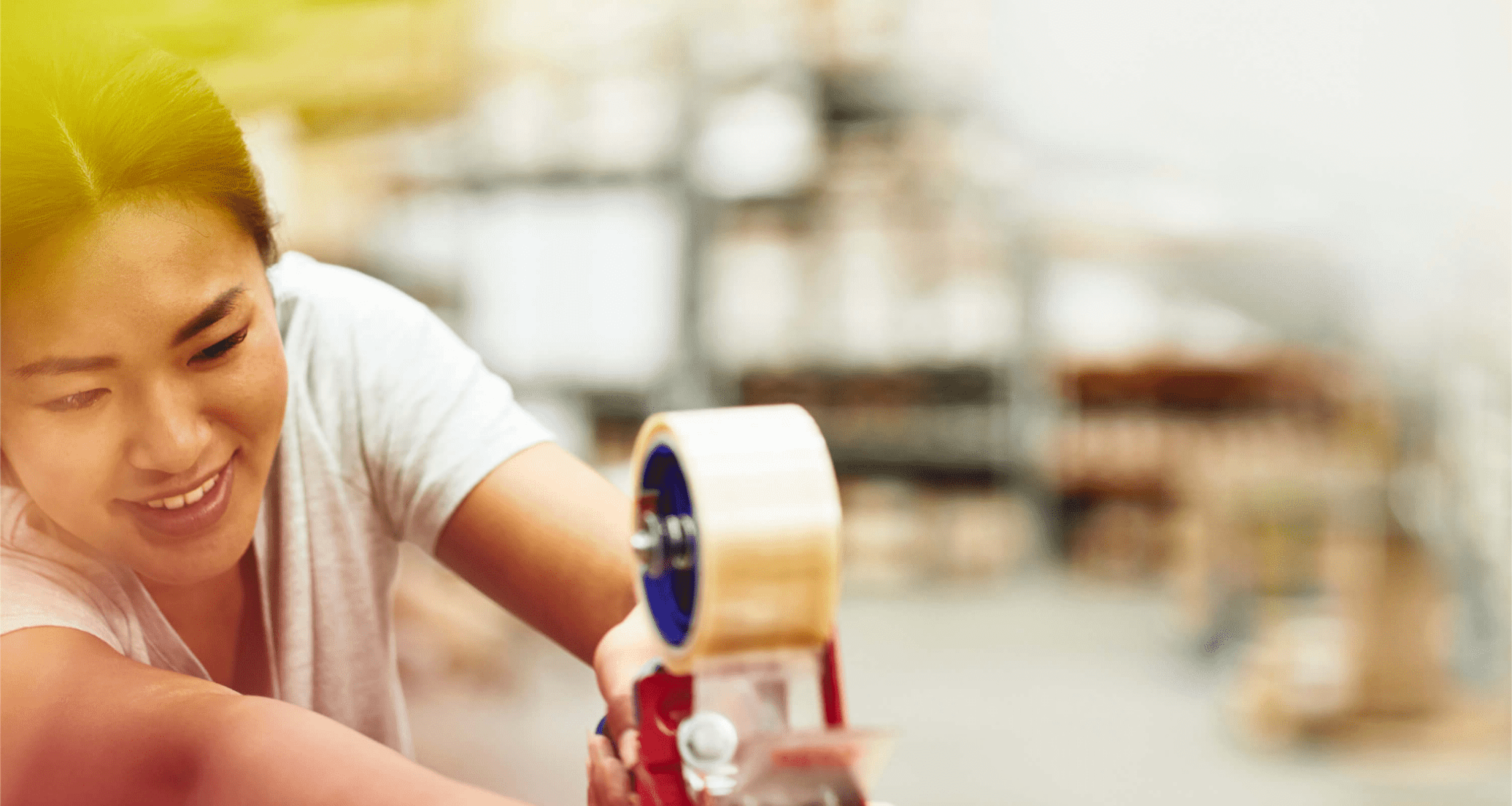 A photo of a woman working in construction