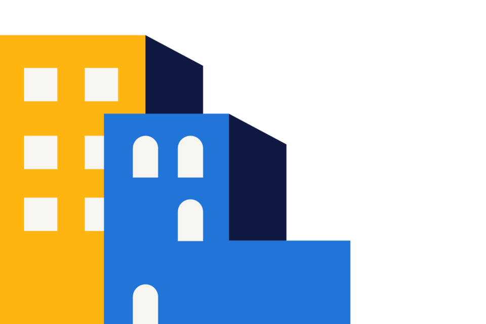 An illustration of an office building