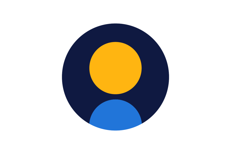 An illustration of a person and a circle