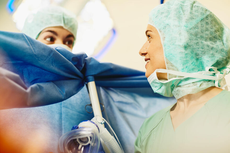Two nurses in an OR