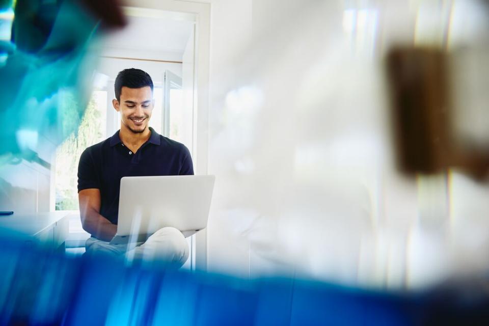 image of man working on laptop