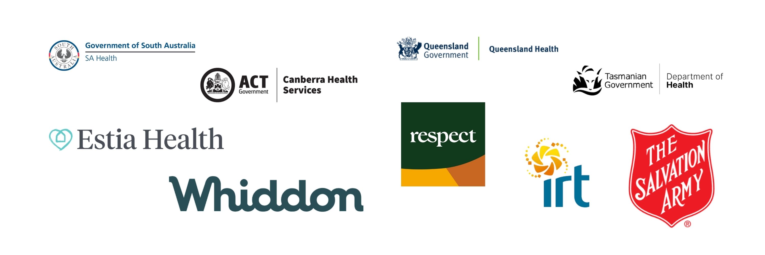 selection of logos from clients that randstad health and aged care has supported