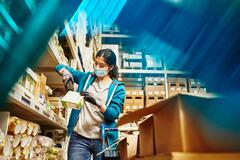 A worker at a manufacturing factory