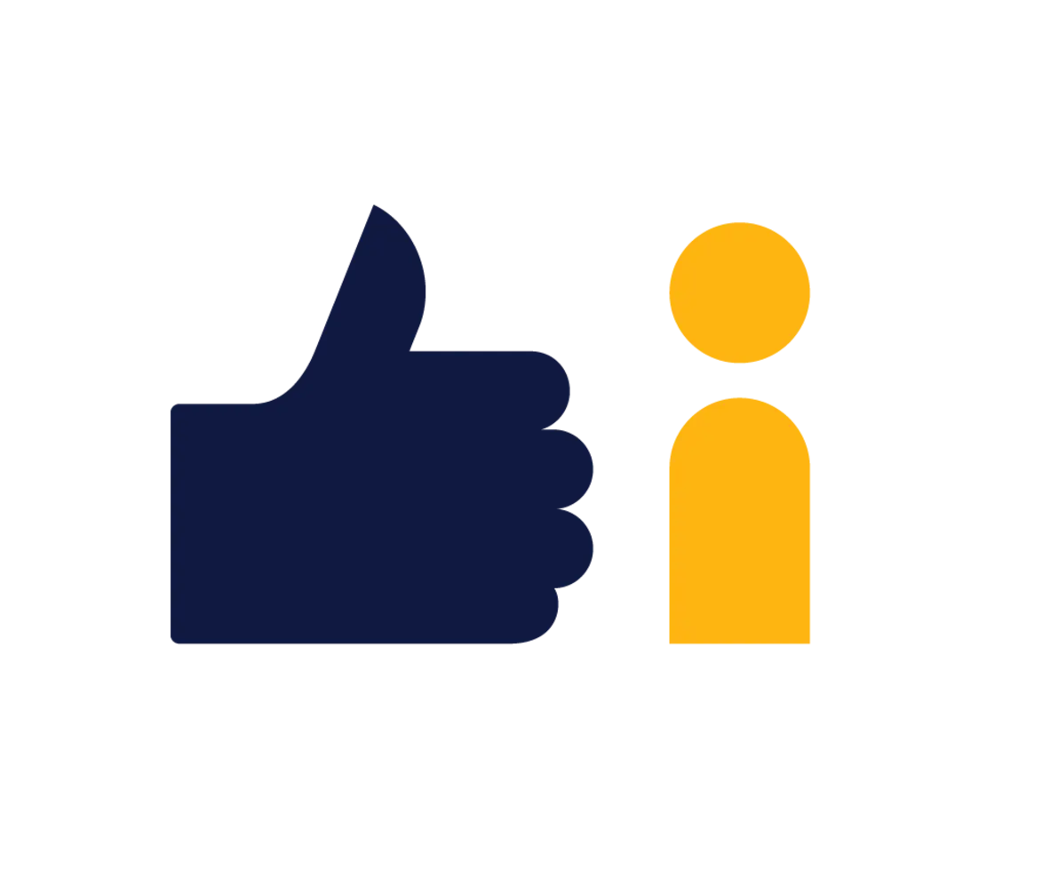 great employers person thumbs up
