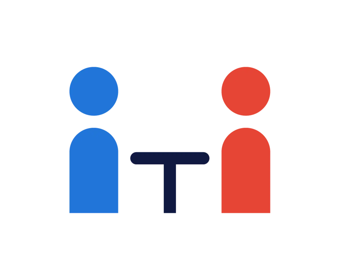 HR two people table