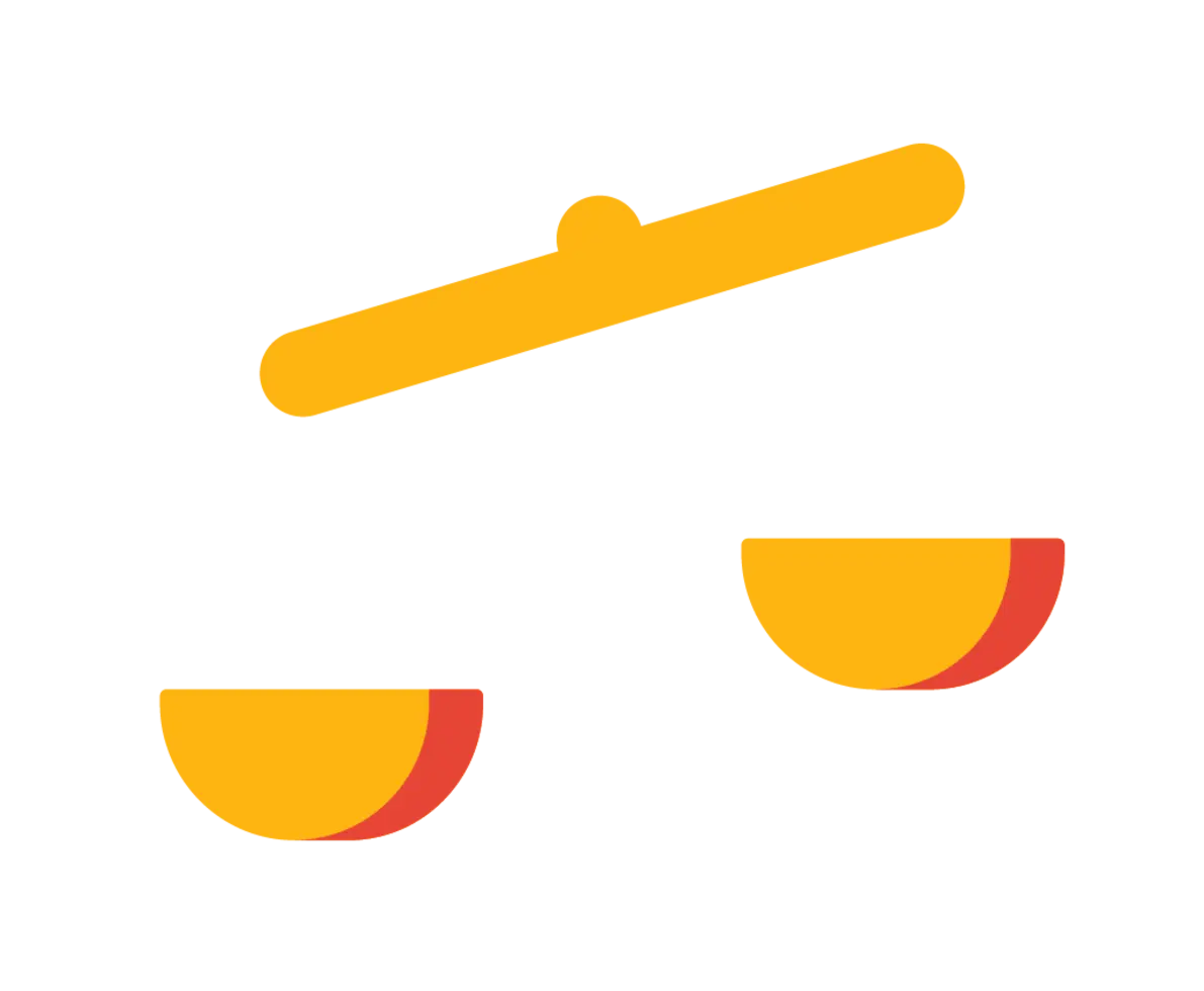 an illustration of yellow scales