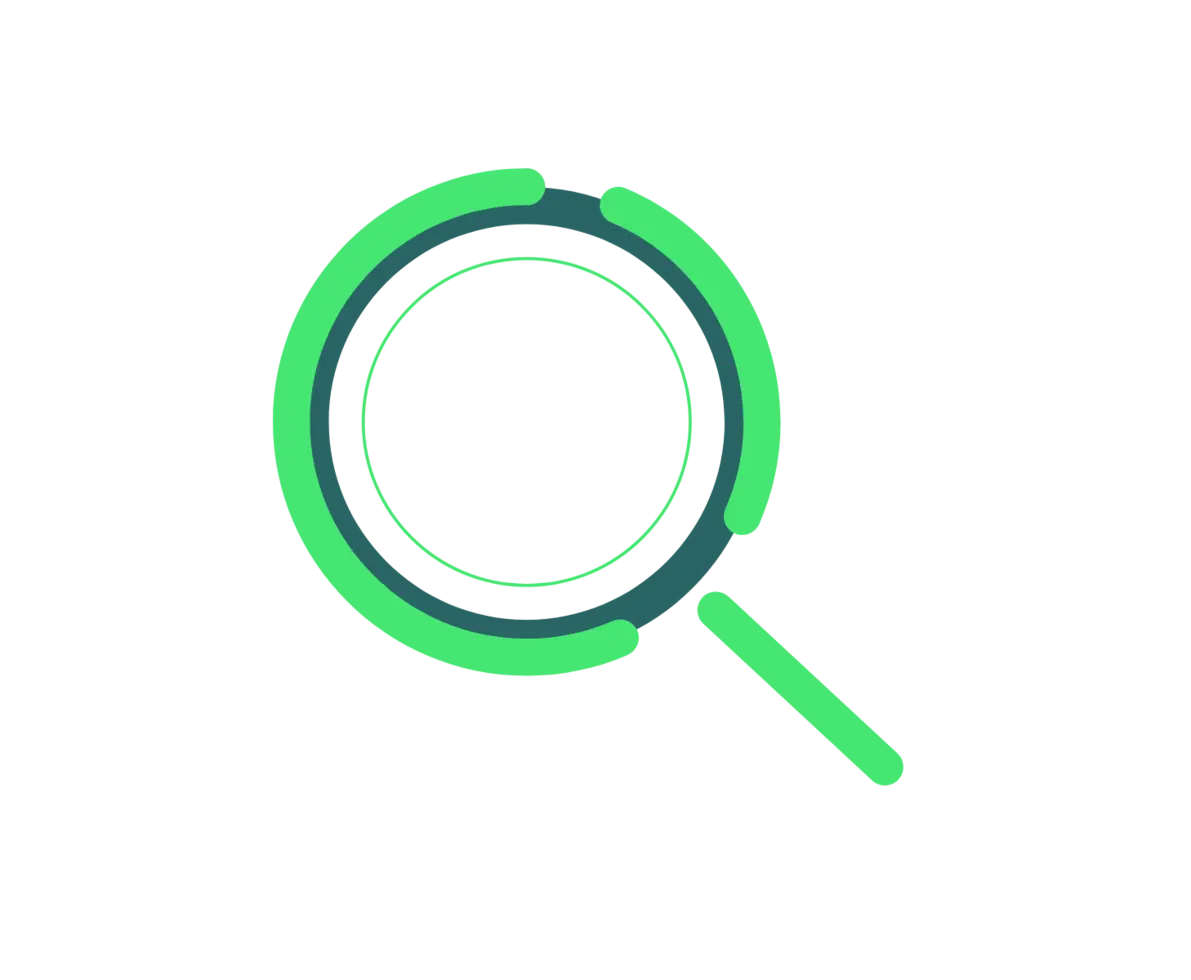 an illustration of a magnifying glass