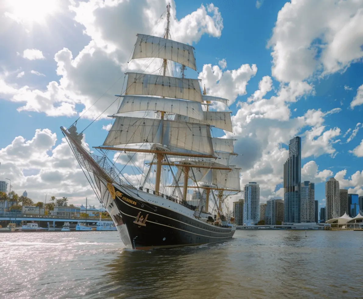 an image of the clipper ship in brisbane