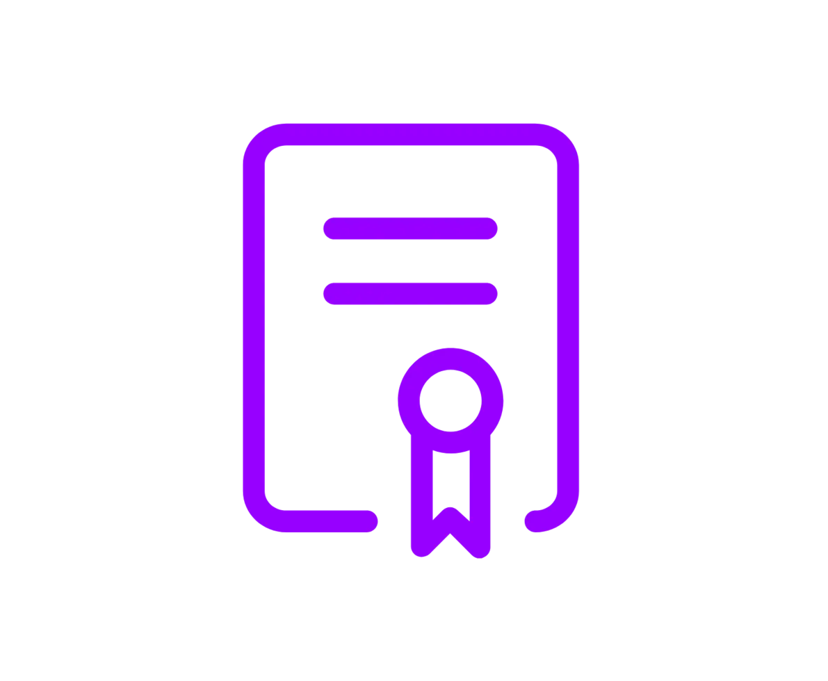 an icon of a certificate